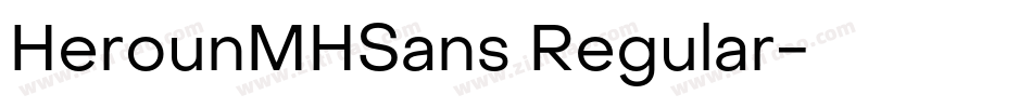HerounMHSans Regular字体转换